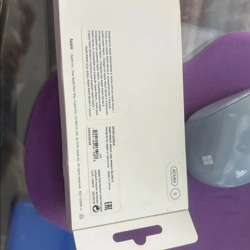 Apple Watch Leather Band 40mm Modern Buckle Lilac Size Small - Picture 3 of 9